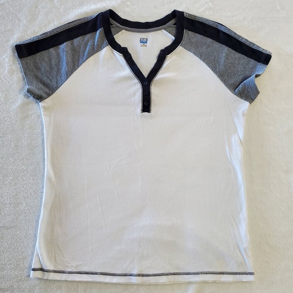 SJB Active Short Sleeve Henley Top Size Medium